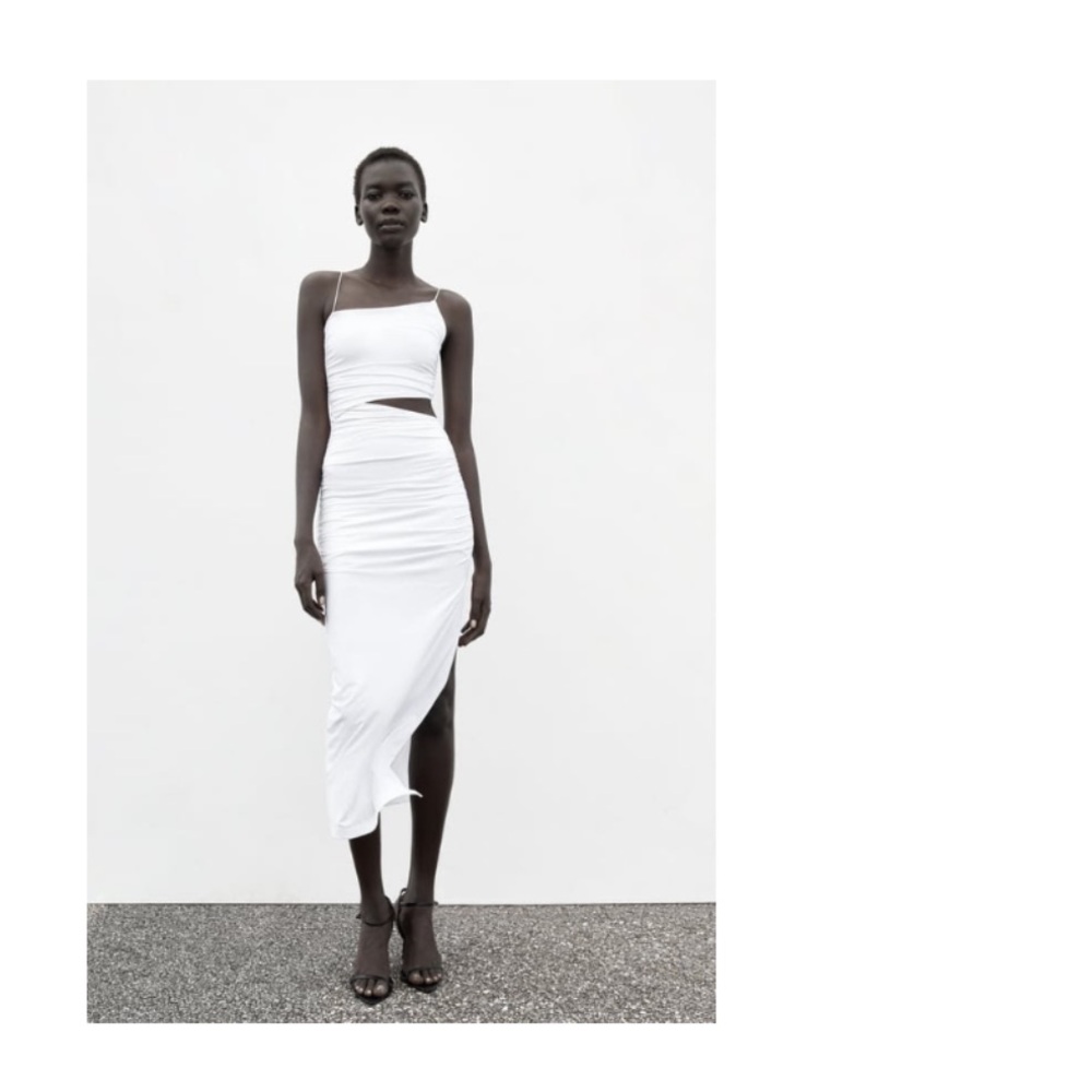 Zara Cut Out White Dress (M)
